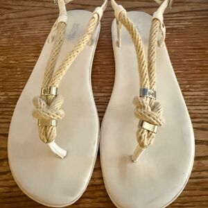 Michael Kors Cream Rope Sandals